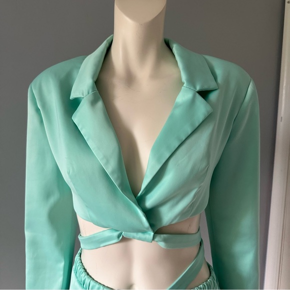 For Love and Lemons Marie Set Cutout Blazer Asymmetric Mini Skirt - Picture 9 of 11